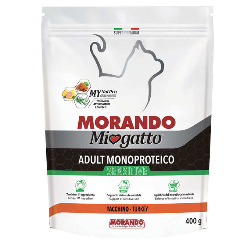 Miogatto (Миогатто) Sensitive Monoprotein Adult Turkey - Сухой монопротеиновий корм с индейкой для взрослых котов с чувствительным пищеварением (1,5 кг)
