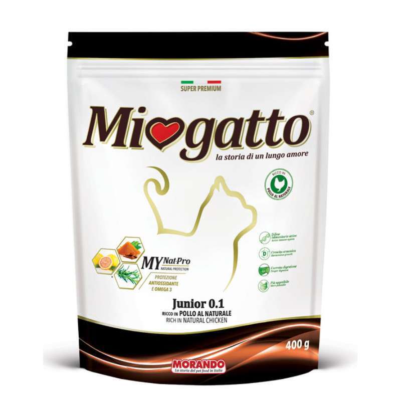Miogatto (Миогатто) Junior 0.1 Chicken - Сухой корм с курицей для котов-юниоров (10 кг)