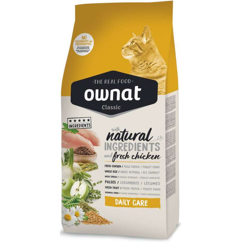 Ownat (Овнат) Daily Care - Сухой полнорационный корм с курицей для котов &амр;quот;Ежедневная забота&амр;quот; (15 кг)