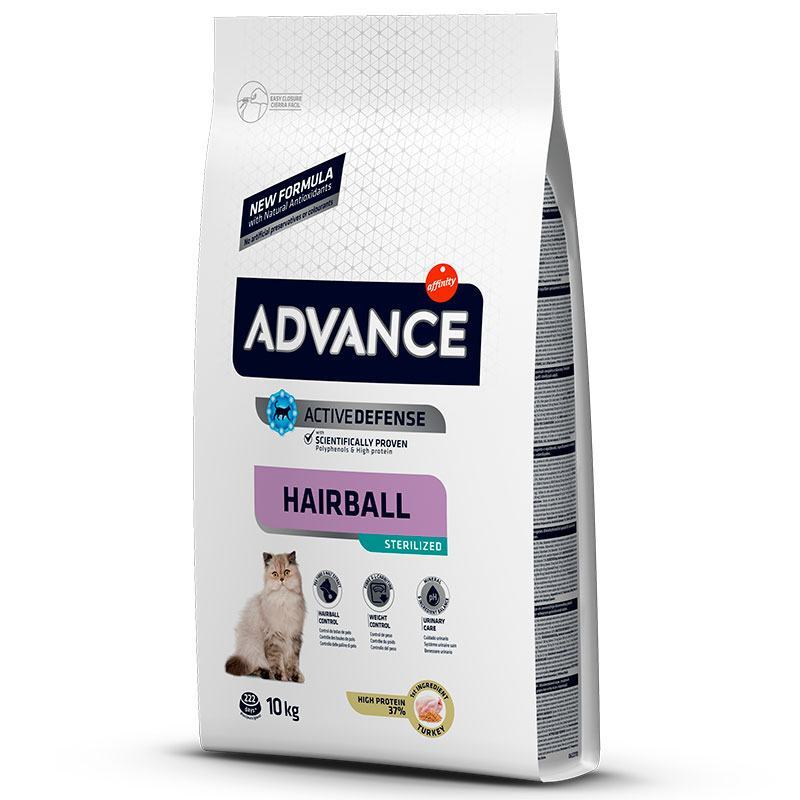 Advance (Эдвансе) Cat Sterilized Hairball Turkey - Сухой корм с индейкой для стерилизованных котов и для профилактики образования комков шерсти в ЖКТ (3 кг)