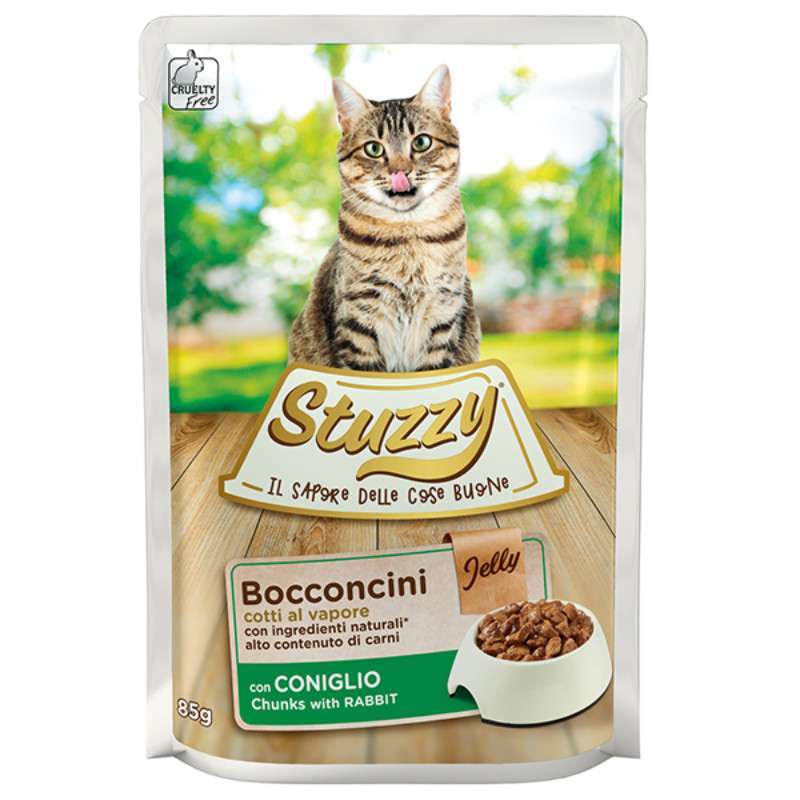 Stuzzy Вологий корм (шматочки в желе) з м'ясо та м'ясні субпродукти кролик для котів
