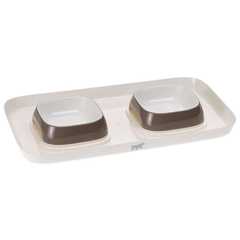 Ferplast (Ферпласт) GLAM TRAY - Пластиковый поднос с мисками для кошек и собак (800 мл)