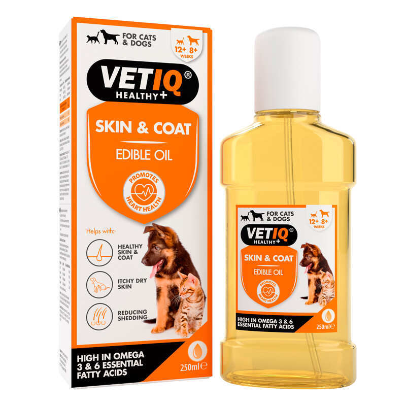 VetIQ Skin and Coat Liquid Cats &amp;amp; Dogs - Масло для кожи и шерсти кошек и собак (250 мл)