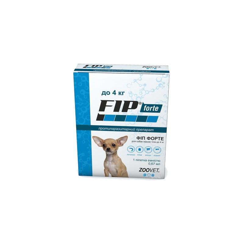 Zoovet (Зоовет) Fip Forte - Капли от блох и клещей для собак различных пород (4-9 кг)