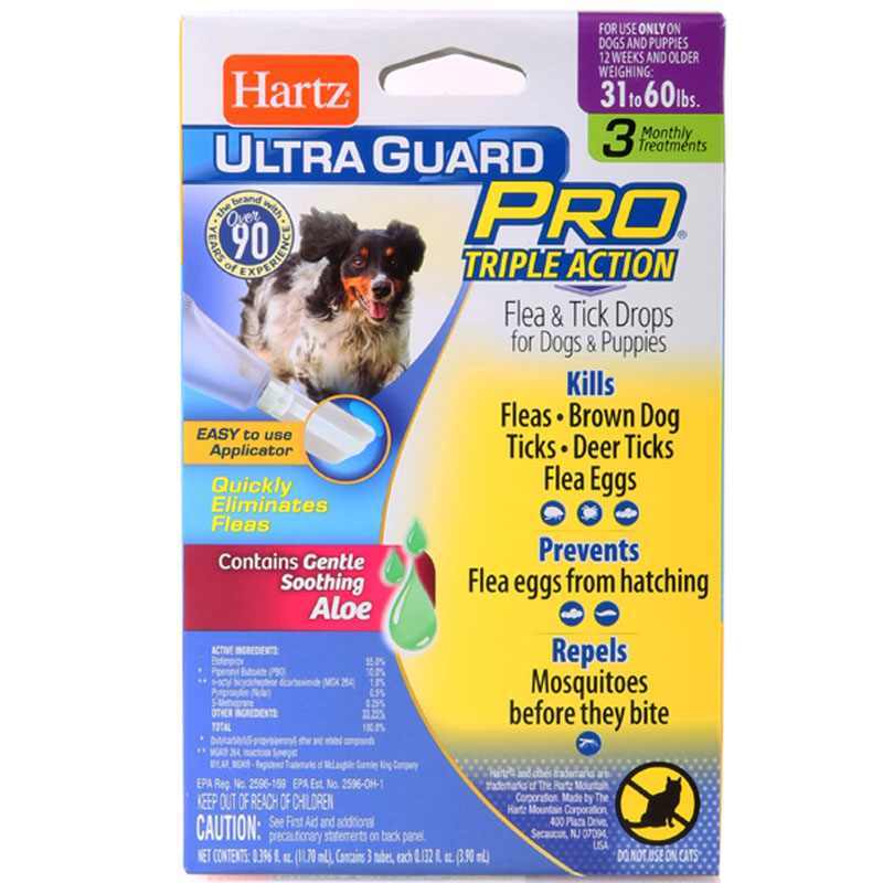 Hartz (Хартц) Ultra Guard Pro Flea&amp;amp;Tick Drops for Dogs and Puppies 5 в 1 - Капли от блох, клещей и комаров для собак и щенков (6 - 14 кг)