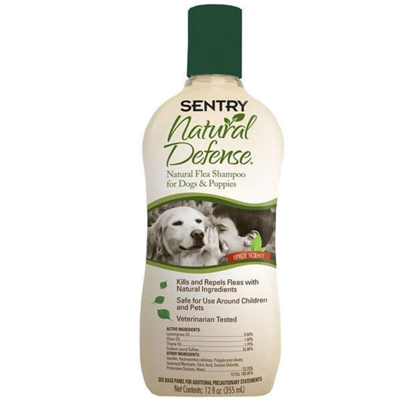 Sentry Natural Defense (Сентри Нейчерс Дефенс) Natural Flea Shampoo - Противопаразитарный шампунь от блох и клещей для собак (473 мл)