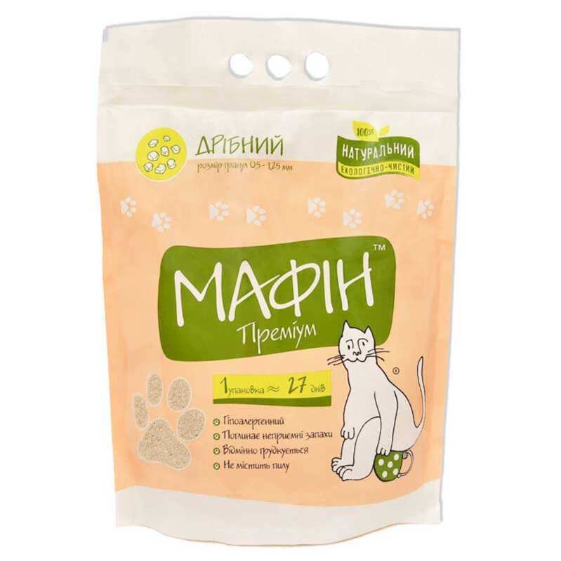 Мафін Преміум ТМ &амр;quот;Мафин Премиум&амр;quот; - Наполнитель бентонитовый мелкий, комкующийся (4 кг)