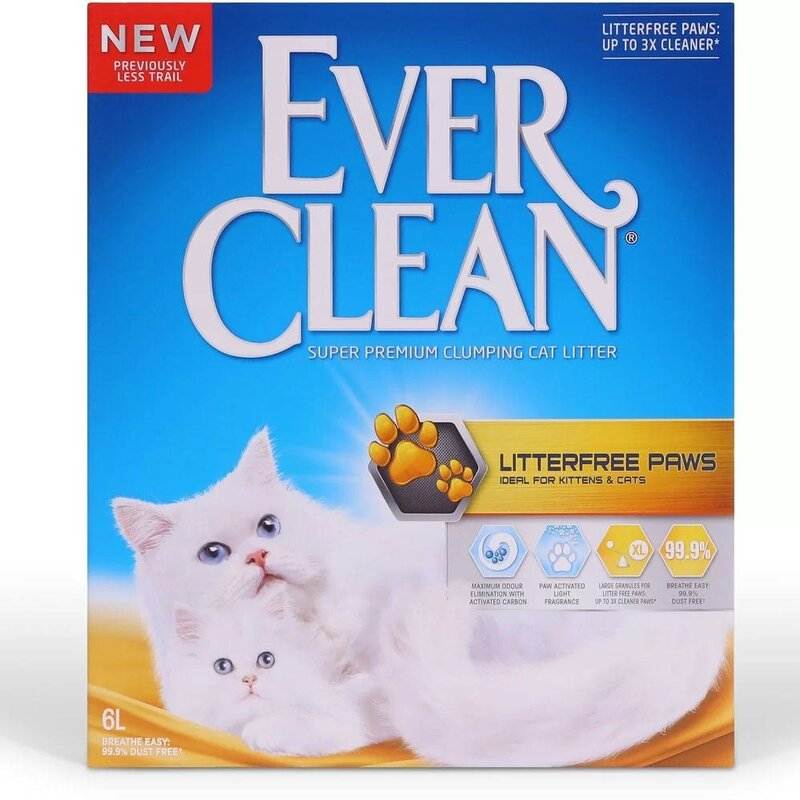 Ever Clean (Эвер Клин) Less Trail - Наполнитель комкующийся &амр;quот;Чистые лапки&амр;quот; для длинношерстных кошек (10 л)
