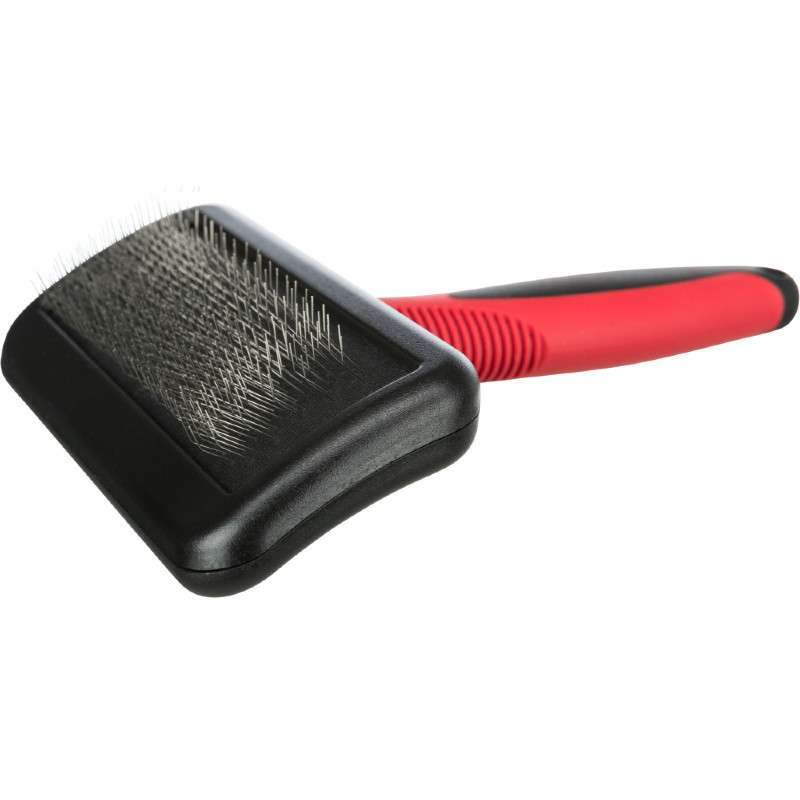 Trixie (Трикси) Soft Brush - Щетка-пуходерка с мягкой щетиной и прорезиненной ручкой (7х16 см)