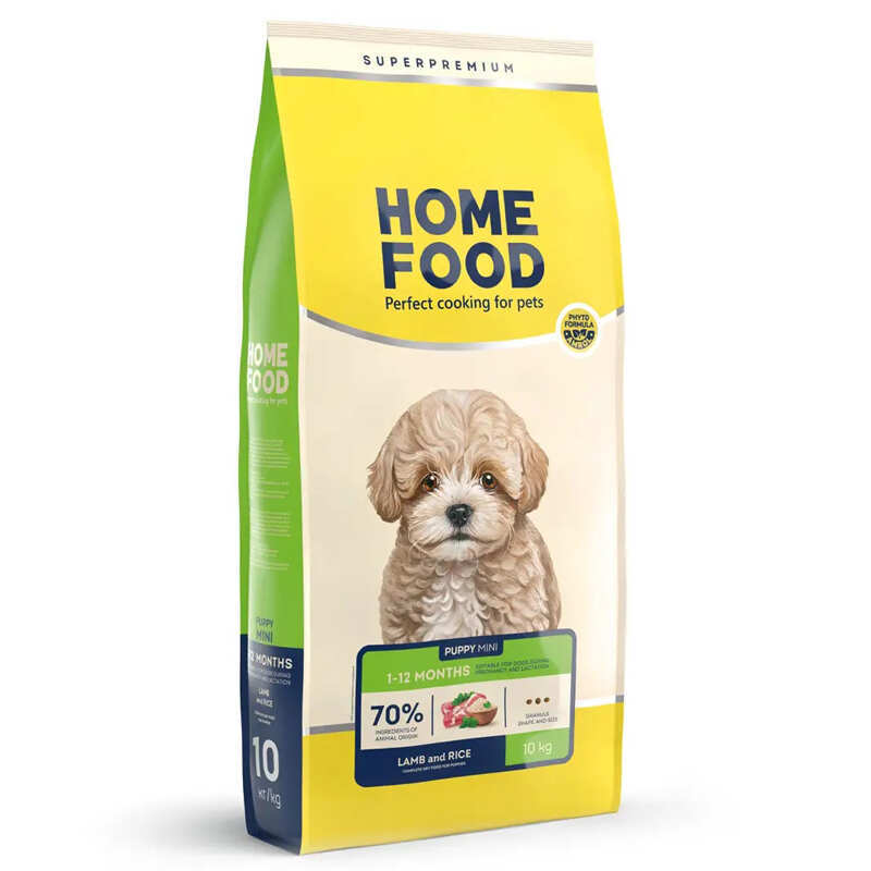 Home Food (Хоум Фуд) for Puppies Mini - Сухой корм с ягнятиной и рисом для щенков малых пород (300 г)