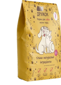 Корм для малих пород собак Дружок plus з куркою 10 кг