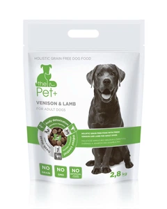 the Pet+ Сухий беззерновий корм thePet+ VENISON & LAMB для дорослих собак усіх порід з оленіною та ягням 2,8кг