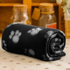 Derby Плед для тварин Paw Print Soft Fleece Pet Blanket 70х100 см Чорний