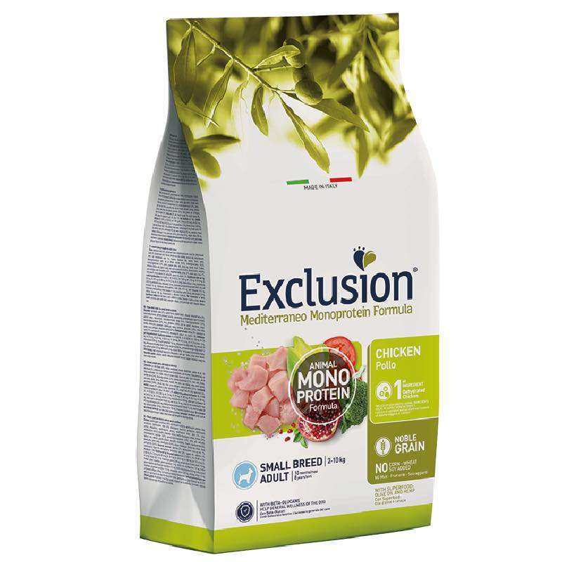 Exclusion Noble Grain Adult Chicken Small Breed - Монопротеиновый корм с курицей для взрослых собак мелких пород (7 кг)
