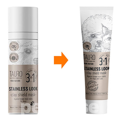 Tauro Pro Line Pure Nature Stainless Look 3in1 Маска для видалення плям з білої шерсті собак
