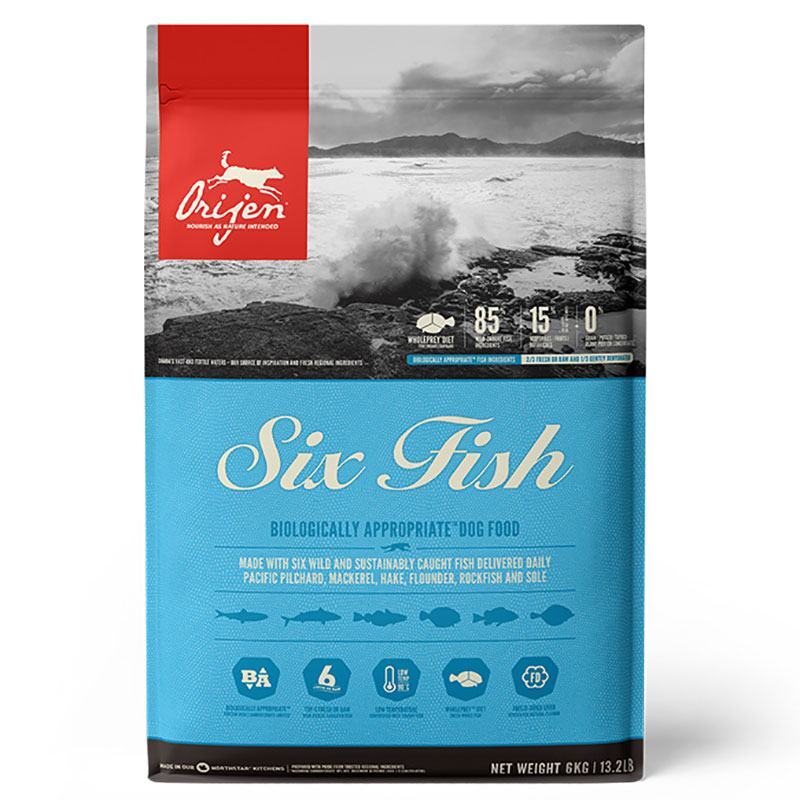 Orijen Six Fish Dog - Сухой корм из мяса 6-и видов рыбы для собак всех пород и всех стадий жизни (340 г)