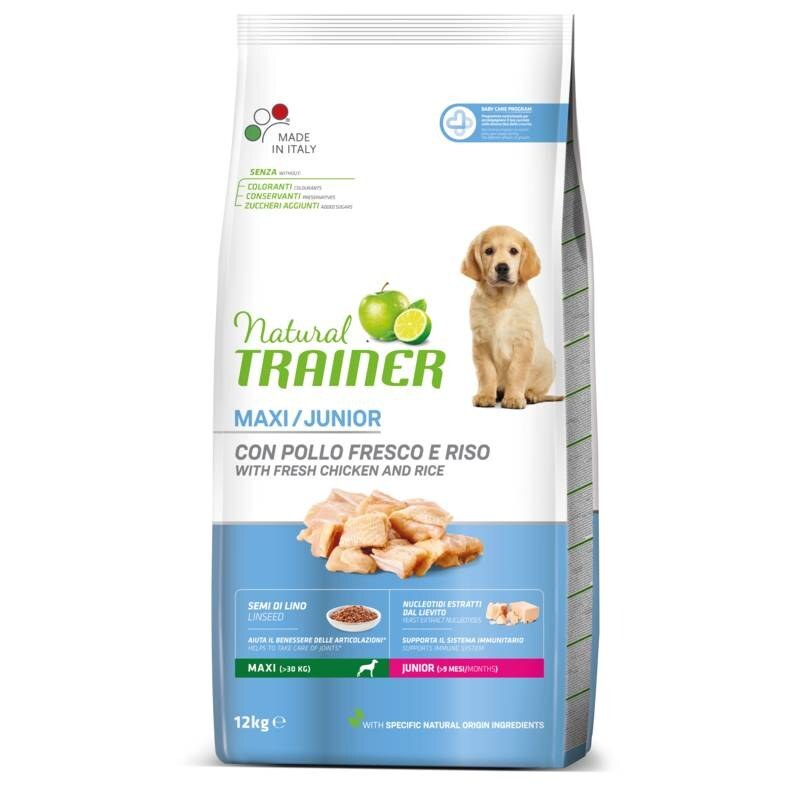 Trainer (Трейнер) Natural Junior Maxi - Сухой корм с курицей и индейкой для юниоров крупных пород (3 кг)