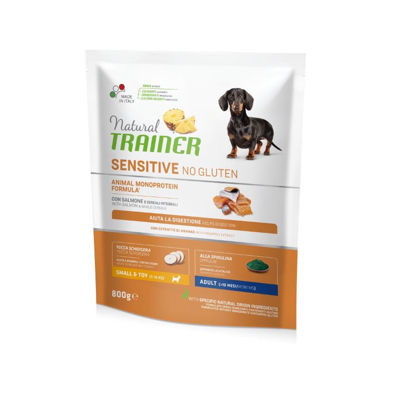 Trainer (Трейнер) Natural Sensitive Adult Mini With Salmon - Сухой корм с лососем для взрослых собак мелких пород с чувствительным пищеварением (7 кг)