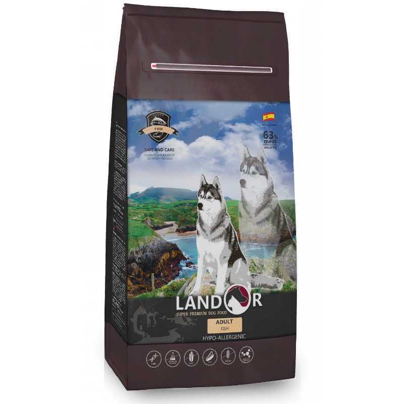 Landor (Ландор) Adult All Breed Fish &amp;amp; Rice - Сухой корм с рыбой и рисом для взрослых собак всех пород (3 кг)