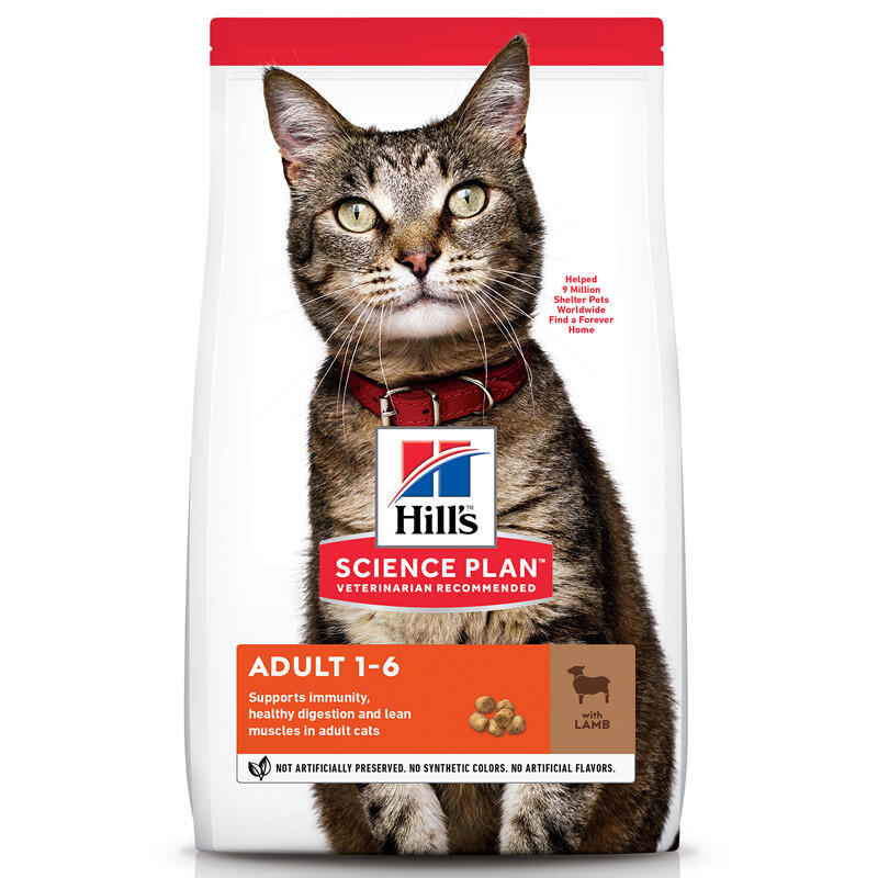 Hill's Hill&amp;#039;s Science Plan Adult with Lamb - Сухой корм с ягненком для взрослых кошек (300 г)