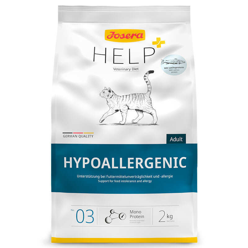 Josera Help Cat Hypoallergenic - Ветеринарная диета с лососем для снижения пищевой непереносимости у котов (2 кг)