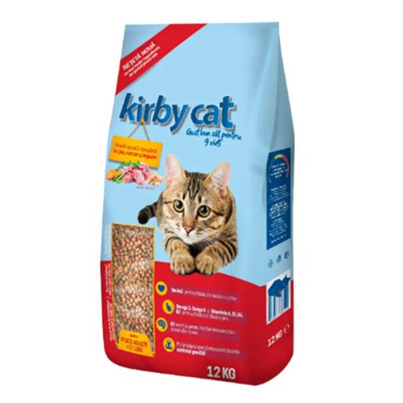 Kirby Cat (Кирби Кэт) Chicken, Turkey &amp;amp; Vegetables - Сухой корм с курицей, индейкой и оовощами для взрослых котов (1,5 кг)