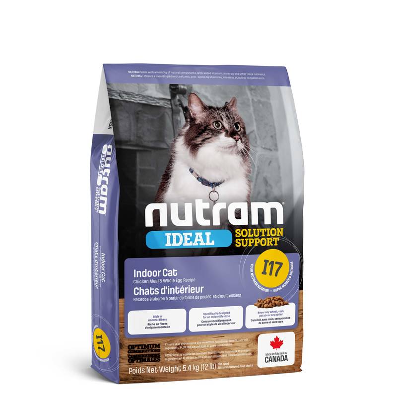 Nutram (Нутрам) I17 Ideal Solution Support Indoor Cat - Сухой корм с курицей для взрослых привередливых котов (1,13 кг)