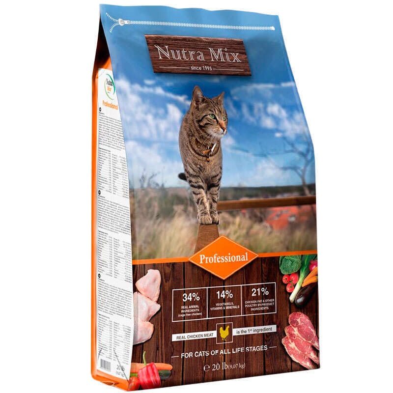 Nutra Mix (Нутра Микс) Professional Cat Formula - Сухой корм с курицей и рисом для взрослых активных кошек (375 г)