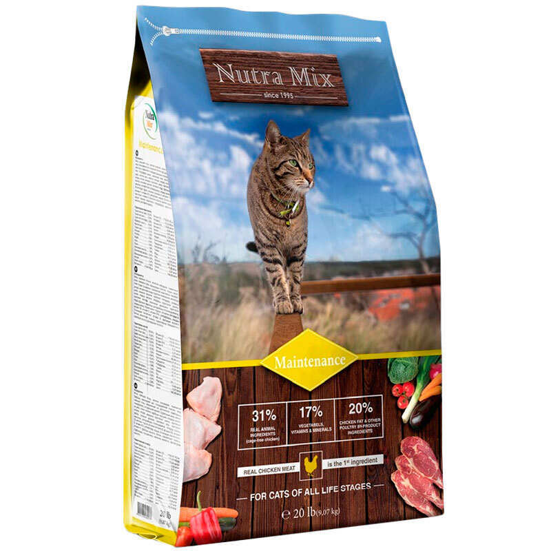 Nutra Mix (Нутра Микс) Maintenance Cat Formula - Сухой корм с курицей и кукурудзой для взрослых кошек со средней активностью (350 г)