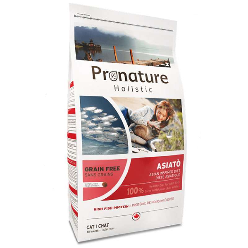 Pronature Holistic (Пронатюр Холистик) Asiato Cat - Сухой беззерновой холистик корм с рыбой сиг и папайей для котов (2 кг)