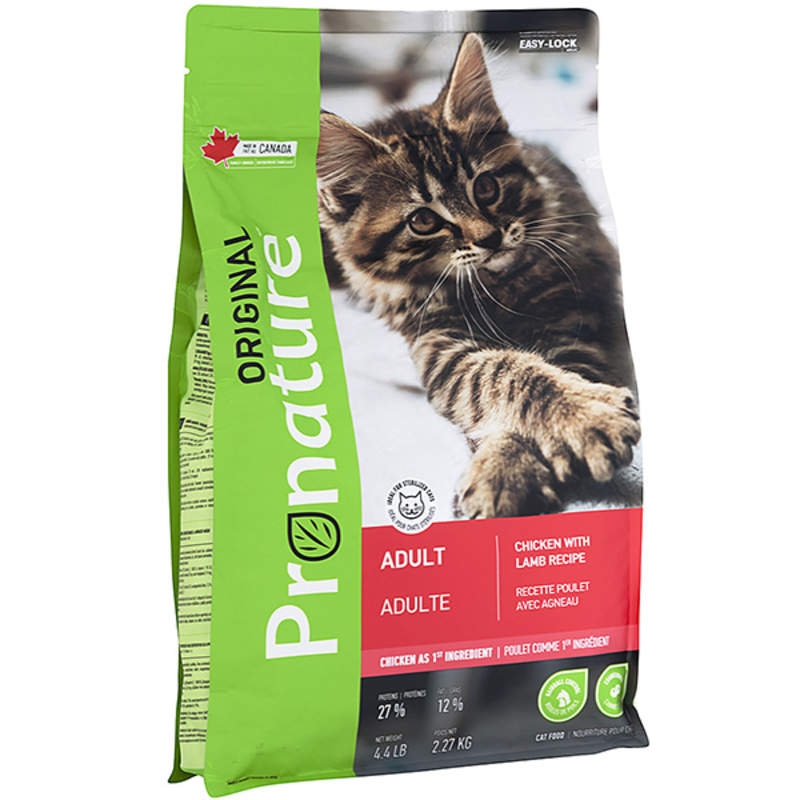 Pronature Original (Пронатюр Ориджинал) Cat Сніскеn Lamb - Сухой корм с курицей и ягненком для взрослых котов (340 г)