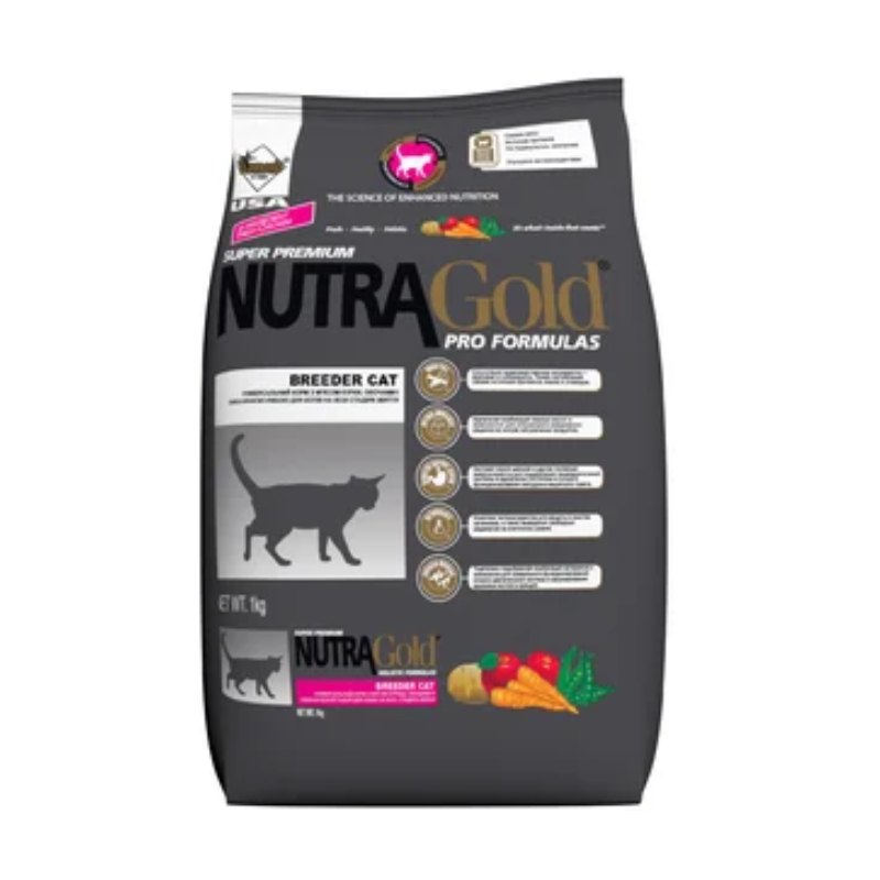 Nutra Gold (Нутра Голд) Breeder Cat - Сухой корм с курицей для кошек всех пород и возрастов (5 кг)