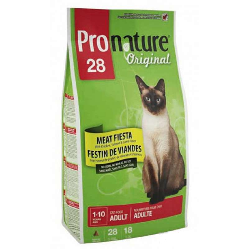 Pronature Original (Пронатюр Ориджинал) MEAT FIESTA - Сухой корм Мясная Фиеста с мясным ассорти для взрослых кошек (350 г)