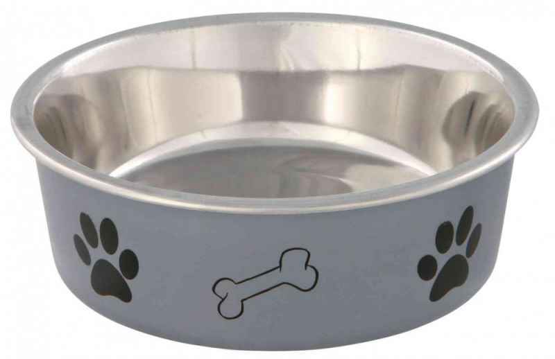 Trixie (Трикси) Stainless Steel Bowl - Миска металлическая с пластиковым покрытием (300 мл)