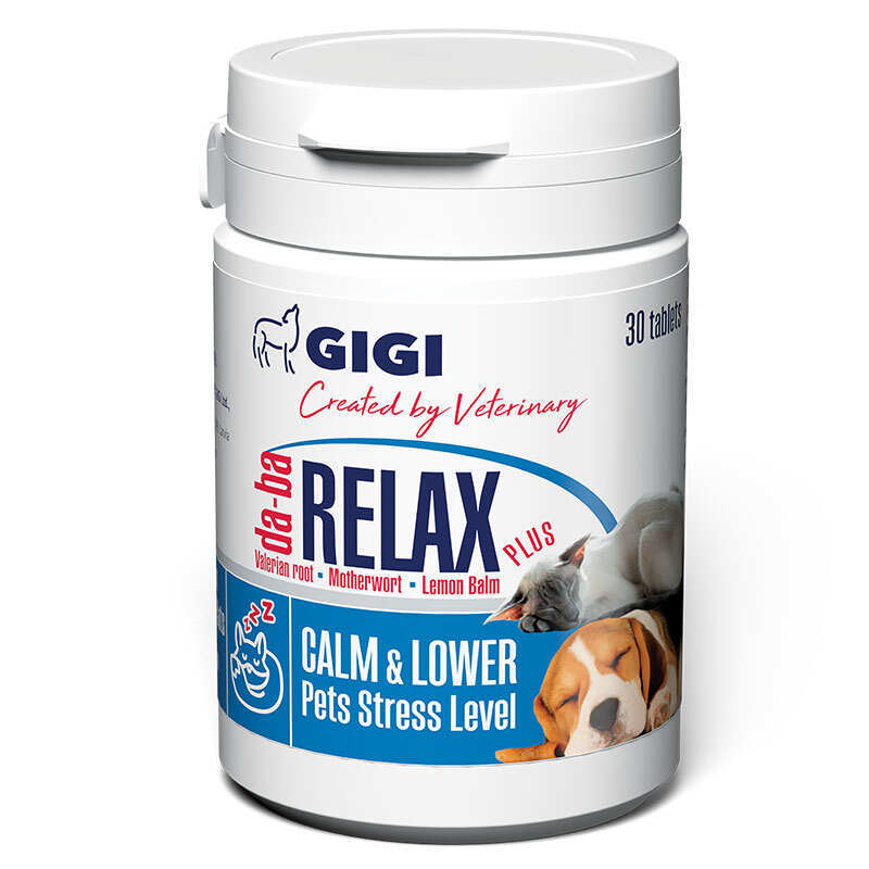 Gigi (Гиги) da-ba Relax Plus - Ветеринарный препарат для успокоительного и антистрессового действия для животных (90 таб.)