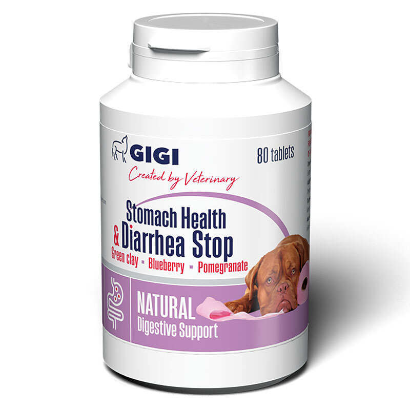 Gigi (Гиги) Stomach Health &amp;amp; Diarrhea Stop - Витаминно-минеральный комплекс для нормализации функции пищеварительной системы у собак и котов (60 таб.)
