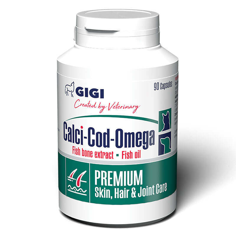 Gigi (Гиги) Calci-Cod-Omega - Витаминно-минеральный комплекс для суставов, хрящей, костей, шерсти и кожи для собак и котов (21 шт./уп.)