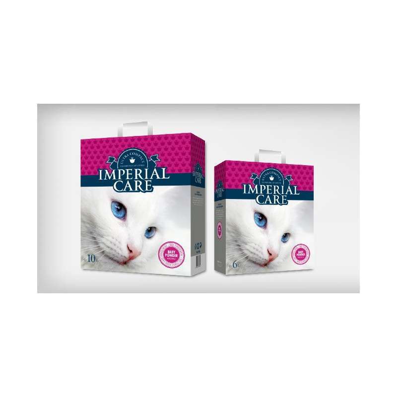 Imperial Care (Империал Кеа) BABY POWDER - Наполнитель для кошачьего туалета ультра-комкующийся с ароматом детской присыпки (6 л)