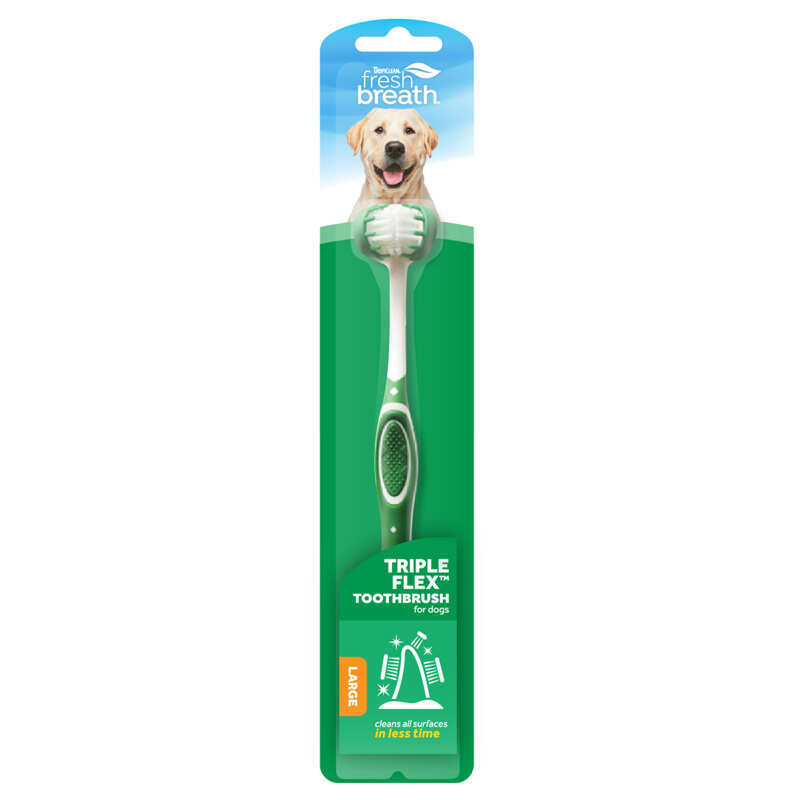 TropiClean (Тропиклин) TripleFlex Dog Toothbrush - Зубная щетка для собак (Large)