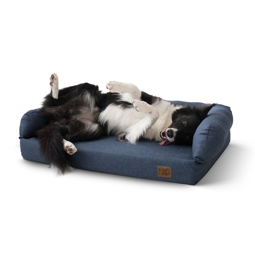 Лежак-софа Noble Pet London 80 х 60 х 24 см (синій) - cts