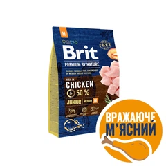 Brit Premium Корм для собак Brit Рrеміuм(Бріт Преміум) Dog Junior M курка 3 кг
