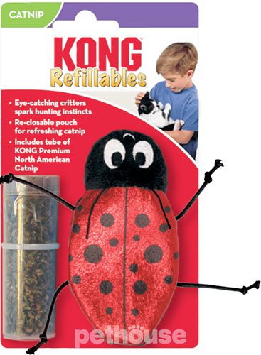 Kong Refillables Ladybug Іграшка "Сонечко" з котячою м'ятою для котів