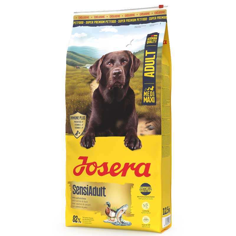 Josera Medi/Maxi Adult SensiAdult - Сухой корм с лососем и уткой для чуствительного пищеварения собак средних и крупных пород (900 г)