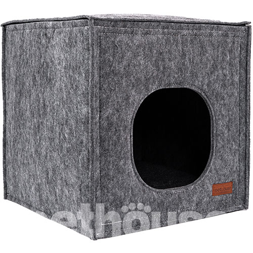 Pethouse Будиночок Cube для котів та собак, сірий