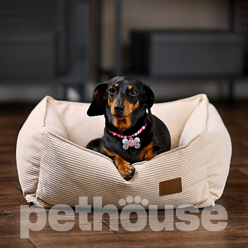 Noble Pet Henry Velvet Sand М'який лежак з бортами для собак і котів