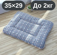 Solve М’який плюшевий килимок-лежанка для котів та собак сірий з зірочками , теплий двосторонній матрацик, 35×29, до 2 кг, KT8001141