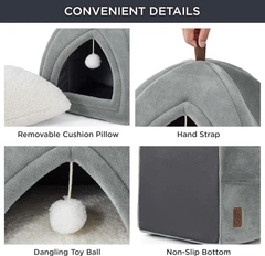 Будиночок-лежак для собак і кішок Bedsure 40 x 40 x 40 см