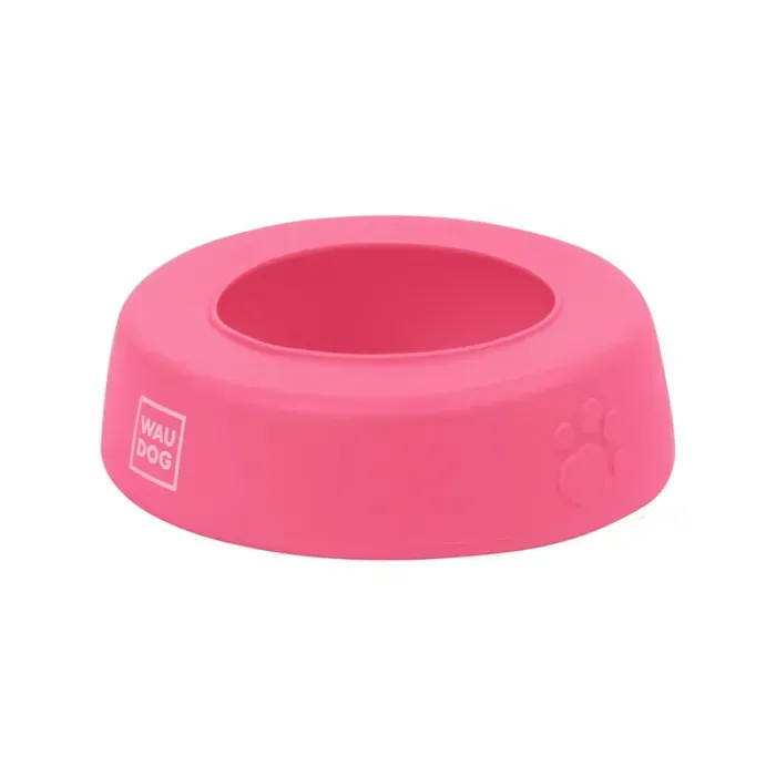 Миска-непроливайка силіконова для котів WAUDOG Silicone 750 мл - рожевий