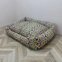 Без бренду Лежак для котів та собак модель 2 Multiprint 120х80 см зелений