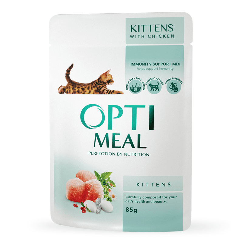 Optimeal Корм з куркою для кошенят